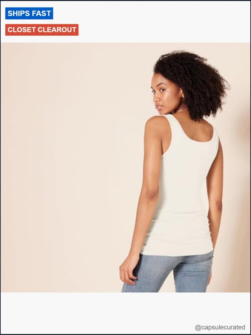 Slim-Fit Ribbed Scoop Neck Tank Tops 2-Pack Women's Tanks - Picture 4 of 7